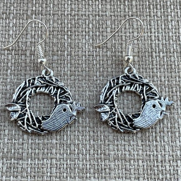 Women Earrings Silver Tone Fashion Jewelry Bird Earrings - Picture 3 of 11